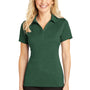 Sport-Tek Womens Heather Contender Moisture Wicking Short Sleeve Polo Shirt - Heather Forest Green