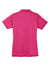 Sport-Tek LST660 Womens Heather Contender Moisture Wicking Short Sleeve Polo Shirt Heather Raspberry Pink Flat Back