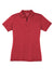 Sport-Tek LST660 Womens Heather Contender Moisture Wicking Short Sleeve Polo Shirt Heather Scarlet Red Flat Front