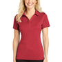 Sport-Tek Womens Heather Contender Moisture Wicking Short Sleeve Polo Shirt - Heather Scarlet Red