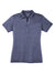 Sport-Tek LST660 Womens Heather Contender Moisture Wicking Short Sleeve Polo Shirt Heather True Navy Blue Flat Front