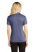 Sport-Tek LST660 Womens Heather Contender Moisture Wicking Short Sleeve Polo Shirt Heather True Navy Blue Model Back