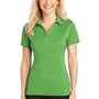 Sport-Tek Womens Heather Contender Moisture Wicking Short Sleeve Polo Shirt - Heather Turf Green