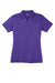 Sport-Tek LST660 Womens Heather Contender Moisture Wicking Short Sleeve Polo Shirt Heather Varsity Purple Flat Front