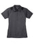 Sport-Tek LST665 Womens Heather Contender Moisture Wicking Short Sleeve Polo Shirt Heather Graphite Grey/Black Flat Front