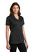 Sport-Tek LST680 Womens Micro-Mesh Moisture Wicking Short Sleeve Polo Shirt Black Model 3q