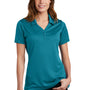 Sport-Tek Womens Micro-Mesh Moisture Wicking Short Sleeve Polo Shirt - Blue Wake