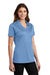 Sport-Tek LST680 Womens Micro-Mesh Moisture Wicking Short Sleeve Polo Shirt Carolina Blue Model 3q