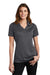 Sport-Tek LST680 Womens Micro-Mesh Moisture Wicking Short Sleeve Polo Shirt Iron Grey Model Front