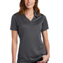 Sport-Tek Womens Micro-Mesh Moisture Wicking Short Sleeve Polo Shirt - Iron Grey