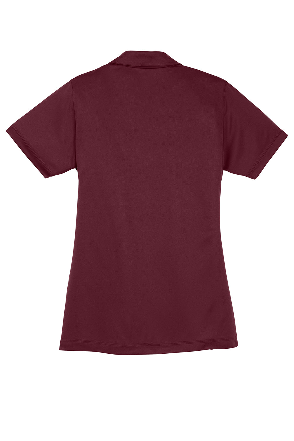 Sport-Tek LST680 Womens Micro-Mesh Moisture Wicking Short Sleeve Polo Shirt Maroon Flat Back