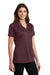 Sport-Tek LST680 Womens Micro-Mesh Moisture Wicking Short Sleeve Polo Shirt Maroon Model 3q