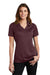 Sport-Tek LST680 Womens Micro-Mesh Moisture Wicking Short Sleeve Polo Shirt Maroon Model Front