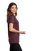 Sport-Tek LST680 Womens Micro-Mesh Moisture Wicking Short Sleeve Polo Shirt Maroon Model Side