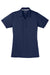 Sport-Tek LST680 Womens Micro-Mesh Moisture Wicking Short Sleeve Polo Shirt True Navy Blue Flat Front