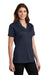 Sport-Tek LST680 Womens Micro-Mesh Moisture Wicking Short Sleeve Polo Shirt True Navy Blue Model 3q