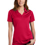 Sport-Tek Womens Micro-Mesh Moisture Wicking Short Sleeve Polo Shirt - True Red