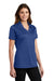 Sport-Tek LST680 Womens Micro-Mesh Moisture Wicking Short Sleeve Polo Shirt True Royal Blue Model 3q