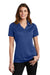 Sport-Tek LST680 Womens Micro-Mesh Moisture Wicking Short Sleeve Polo Shirt True Royal Blue Model Front