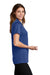 Sport-Tek LST680 Womens Micro-Mesh Moisture Wicking Short Sleeve Polo Shirt True Royal Blue Model Side