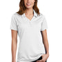 Sport-Tek Womens Micro-Mesh Moisture Wicking Short Sleeve Polo Shirt - White