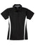 Sport-Tek LST685 Womens Micro-Mesh Moisture Wicking Short Sleeve Polo Shirt Black/White Flat Front