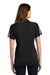 Sport-Tek LST685 Womens Micro-Mesh Moisture Wicking Short Sleeve Polo Shirt Black/White Model Back