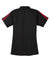 Sport-Tek LST685 Womens Micro-Mesh Moisture Wicking Short Sleeve Polo Shirt Black/Red Flat Back