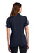 Sport-Tek LST685 Womens Micro-Mesh Moisture Wicking Short Sleeve Polo Shirt True Navy Blue/White Model Back