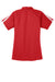 Sport-Tek LST685 Womens Micro-Mesh Moisture Wicking Short Sleeve Polo Shirt True Red/White Flat Back