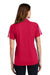 Sport-Tek LST685 Womens Micro-Mesh Moisture Wicking Short Sleeve Polo Shirt True Red/White Model Back