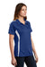 Sport-Tek LST685 Womens Micro-Mesh Moisture Wicking Short Sleeve Polo Shirt True Royal Blue/White Model 3q