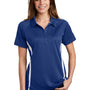 Sport-Tek Womens Micro-Mesh Moisture Wicking Short Sleeve Polo Shirt - True Royal Blue/White