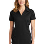 Sport-Tek Womens Active Mesh Moisture Wicking Short Sleeve Polo Shirt - Black