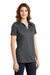 Sport-Tek LST690 Womens Active Mesh Moisture Wicking Short Sleeve Polo Shirt Iron Grey Model 3q