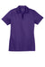 Sport-Tek LST690 Womens Active Mesh Moisture Wicking Short Sleeve Polo Shirt Purple Flat Front