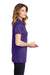 Sport-Tek LST690 Womens Active Mesh Moisture Wicking Short Sleeve Polo Shirt Purple Model Side