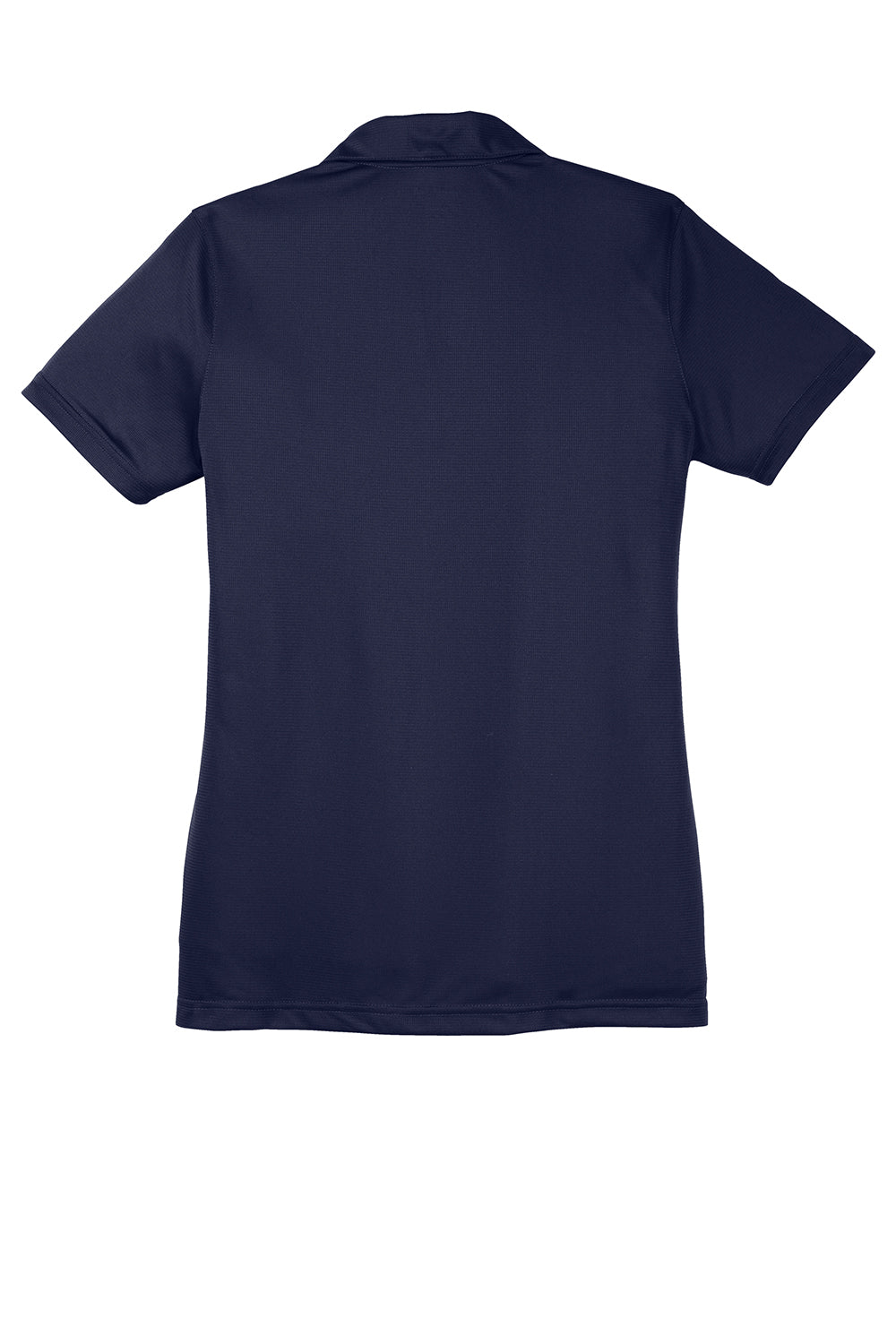 Sport-Tek LST690 Womens Active Mesh Moisture Wicking Short Sleeve Polo Shirt True Navy Blue Flat Back