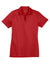 Sport-Tek LST690 Womens Active Mesh Moisture Wicking Short Sleeve Polo Shirt True Red Flat Front