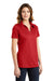 Sport-Tek LST690 Womens Active Mesh Moisture Wicking Short Sleeve Polo Shirt True Red Model 3q