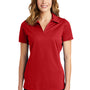 Sport-Tek Womens Active Mesh Moisture Wicking Short Sleeve Polo Shirt - True Red