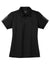 Sport-Tek LST695 Womens Active Mesh Moisture Wicking Short Sleeve Polo Shirt Black/Grey Flat Front