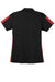 Sport-Tek LST695 Womens Active Mesh Moisture Wicking Short Sleeve Polo Shirt Black/True Red Flat Back