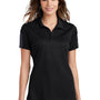 Sport-Tek Womens Active Mesh Moisture Wicking Short Sleeve Polo Shirt - Black/Grey