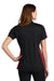 Sport-Tek LST695 Womens Active Mesh Moisture Wicking Short Sleeve Polo Shirt Black/True Red Model Back