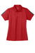 Sport-Tek LST695 Womens Active Mesh Moisture Wicking Short Sleeve Polo Shirt True Red/Grey Flat Front