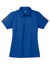 Sport-Tek LST695 Womens Active Mesh Moisture Wicking Short Sleeve Polo Shirt True Royal Blue/Grey Flat Front