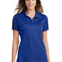 Sport-Tek Womens Active Mesh Moisture Wicking Short Sleeve Polo Shirt - True Royal Blue/Grey