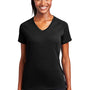 Sport-Tek Womens Ultimate Performance Moisture Wicking Short Sleeve V-Neck T-Shirt - Black