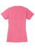 Sport-Tek LST700 Womens Ultimate Performance Moisture Wicking Short Sleeve V-Neck T-Shirt Bright Pink Flat Back